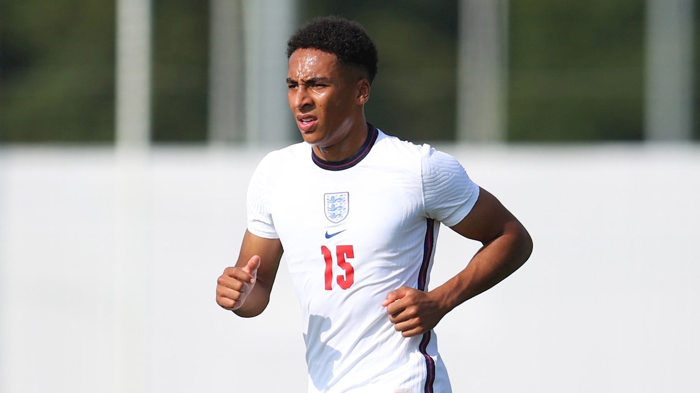 James Hill (15) making his England Under-20 debut in their 6-1 win over Romania at St. George