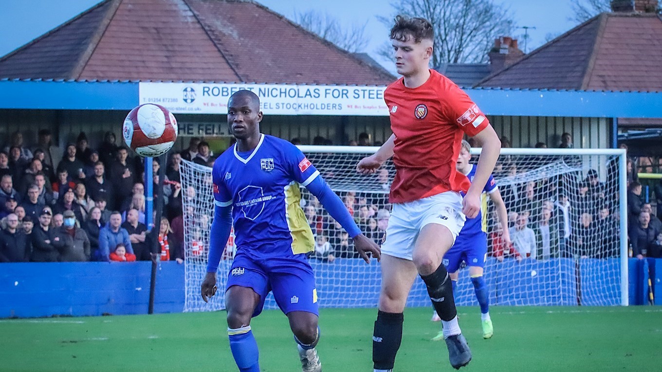 Harry Wilson (10) taking in a pass in FC United of Manchester