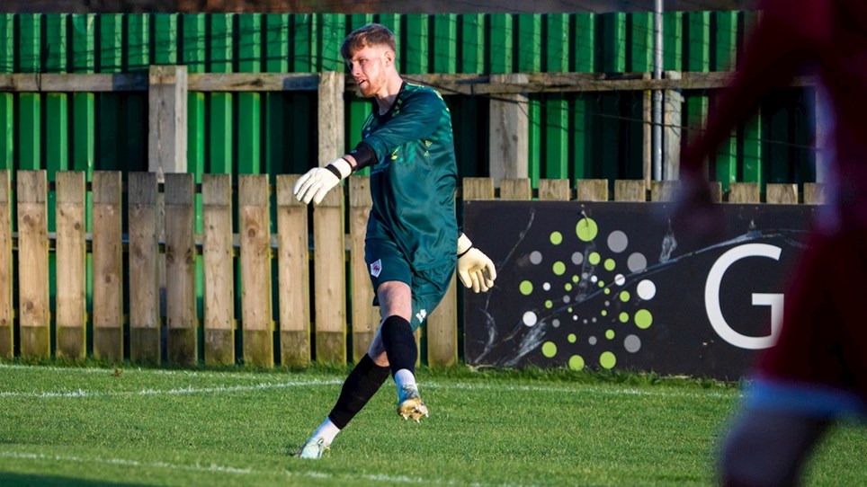 Goalkeeper Tom Donaghy during Colne